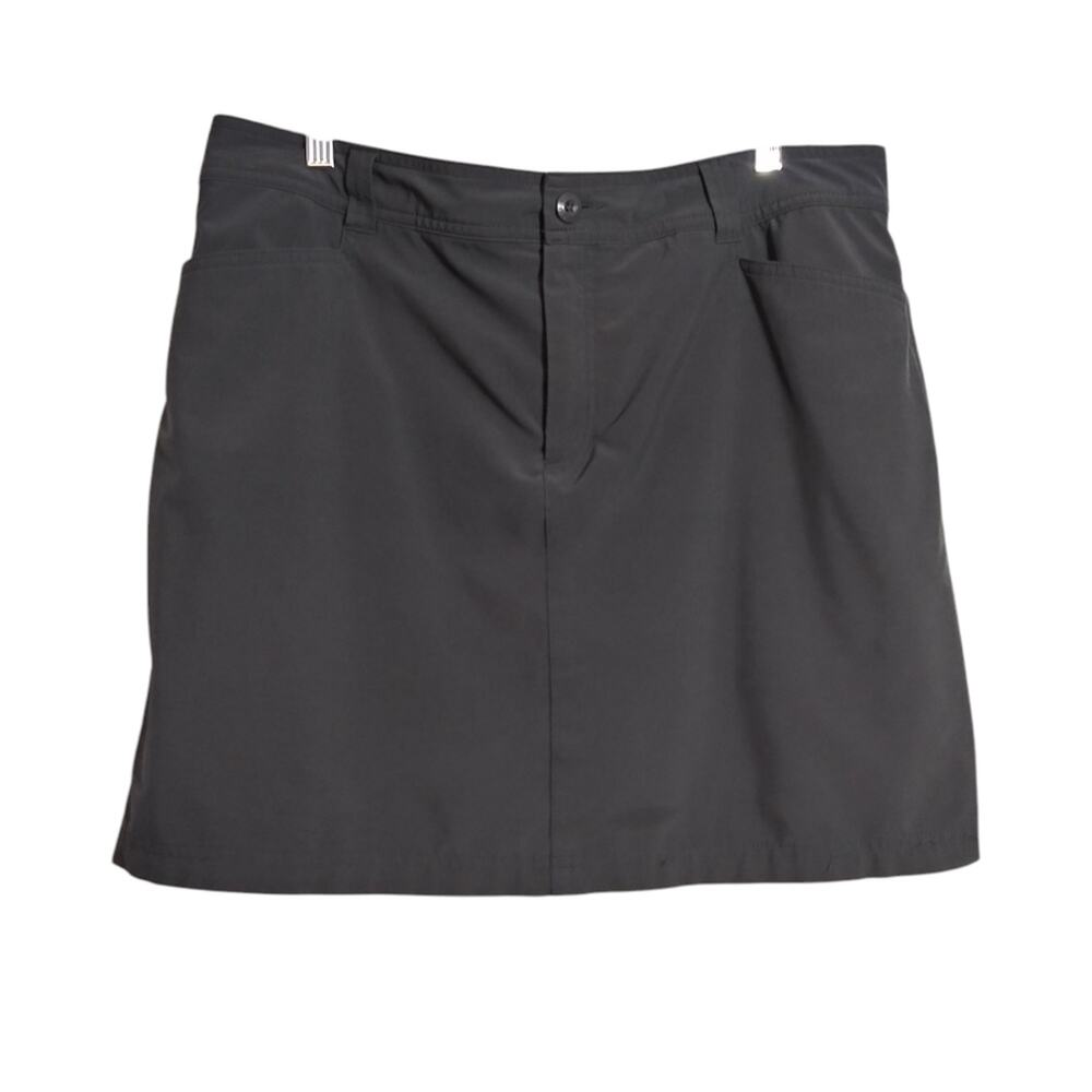 Eddie Bauer Charcoal Gray Outdoor Athleisure Skort Skirt Size 14